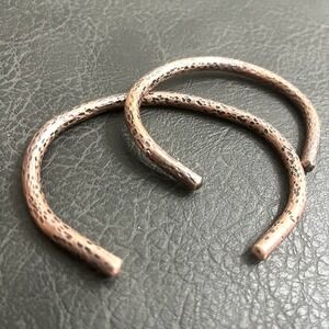 Hammered‎ Pure Copper Cuff Women's Patina Artisan Arthritis Therapy Bracelet USA